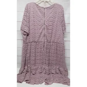 Lane Bryant Size 24 2x Dusty Pink Mauve Lace Dress w/Tag FLAW Romantic